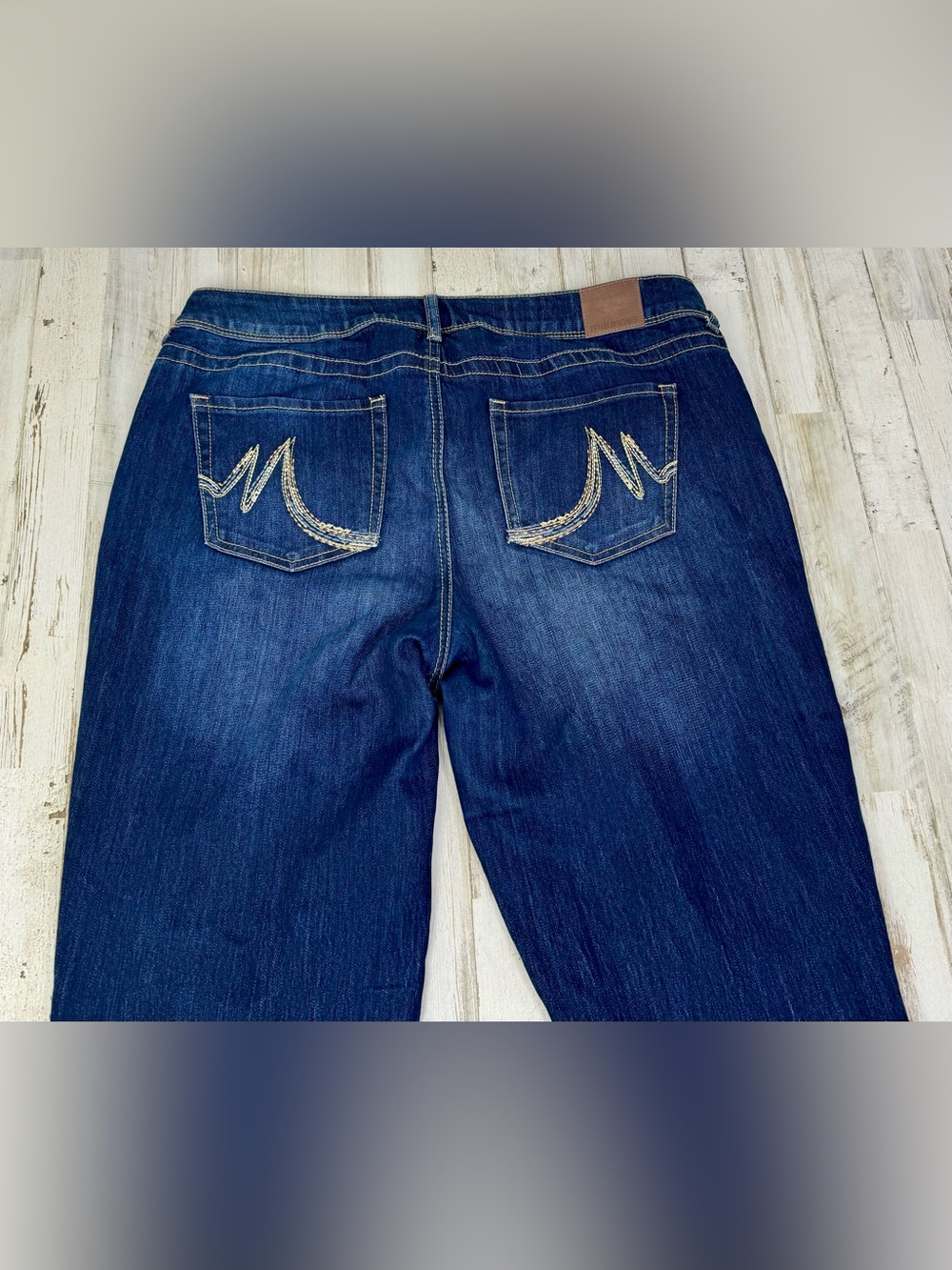 Maurices Jeans Womens 16S (36x31) Blue High Rise Straight Leg Stretch Denim - Picture 10 of 11